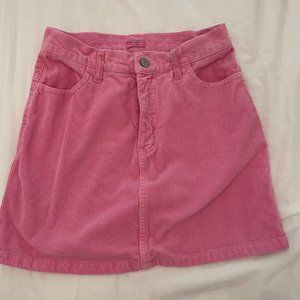 Pink Corduroy John Galt Denim skirt NWOT